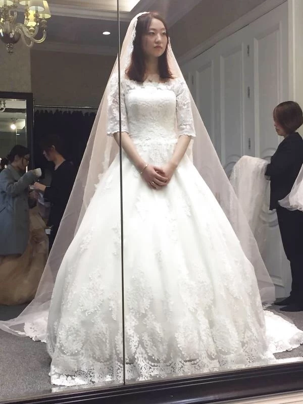 温岭长腿新娘，去婚纱店试穿完了婚纱，喝多了了迷迷糊糊被干[22P]