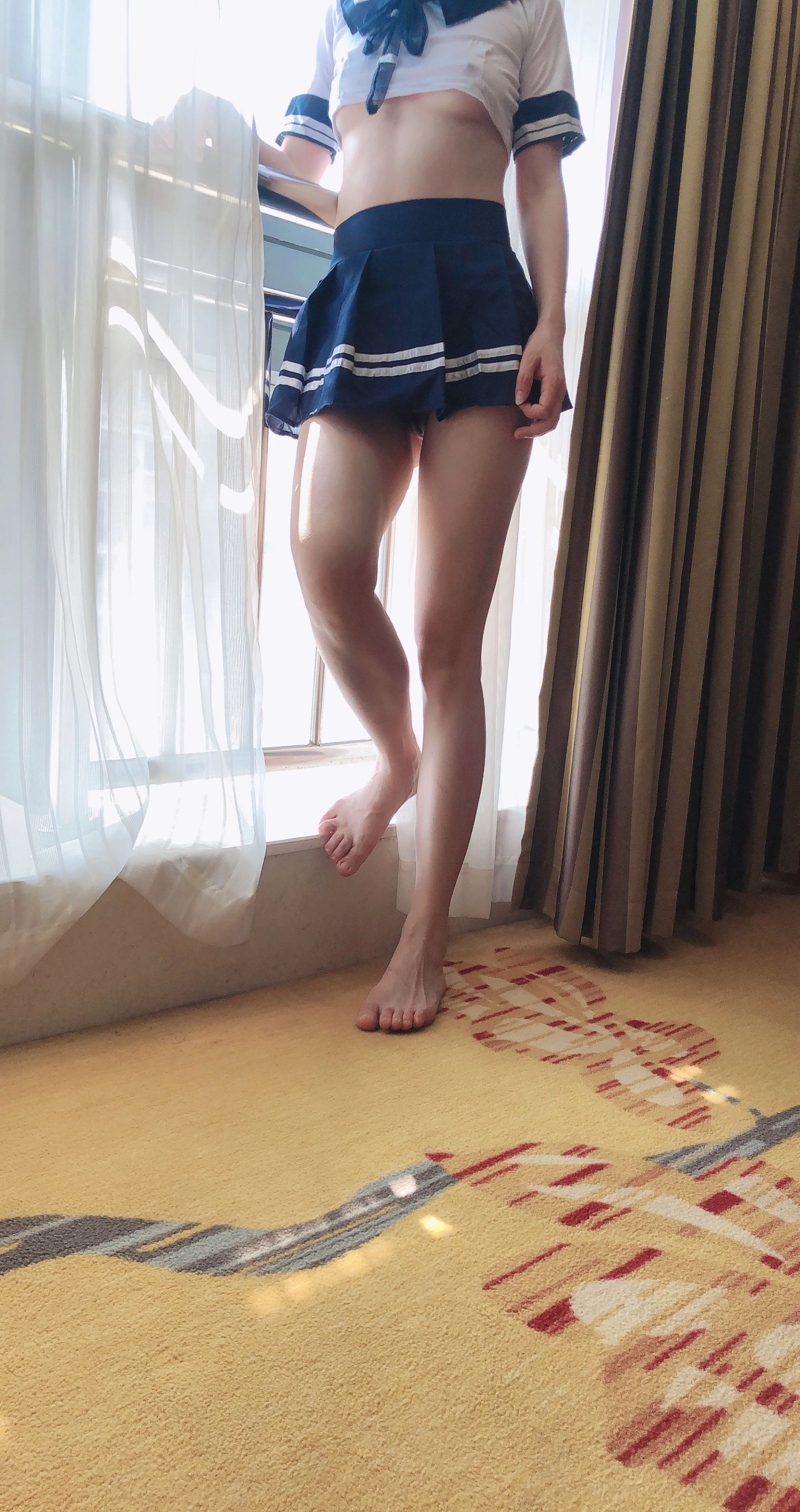 喜欢被调教的学生装小母狗[19P]