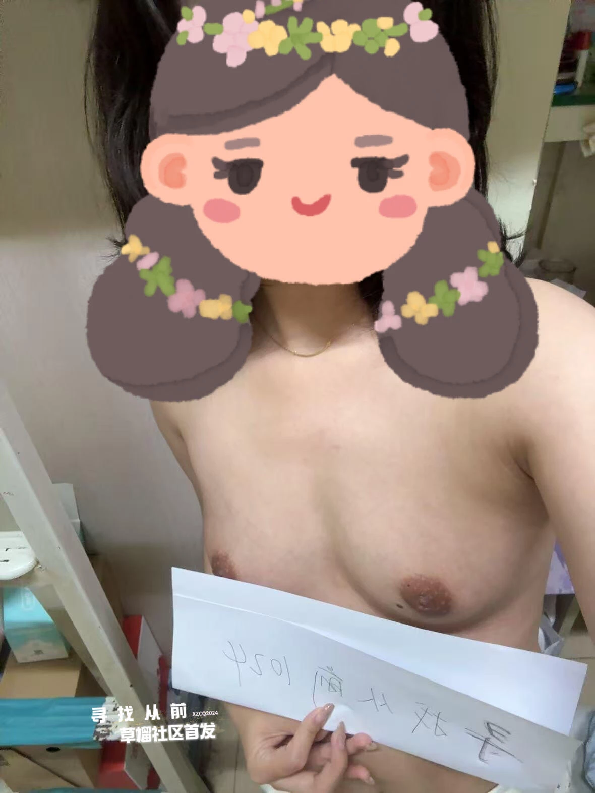 [寻找从前]0411地区在校00丁字裤小妹儿投稿，举牌+手势验证 [21P]